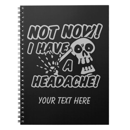 Funny Kopfschmerz Skull-Notebooks Notizblock (Vorderseite)