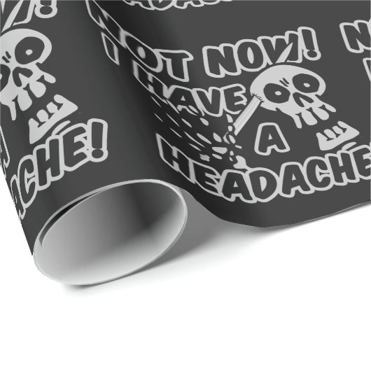 Funny Kopfschmerz Skull Packpapier (Rolleneckpunkt)