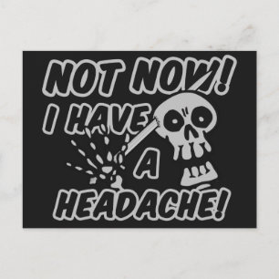 Funny Kopfschmerzen Skull Postkarten