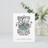 Funny Kraken Sailor Seaman Navy Octopus Monster Postkarte (Stehend Vorderseite)