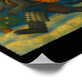 Funny Krampus Gingerbread Night Festive Creepy Hol Poster (Ecke)