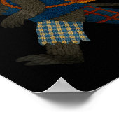 Funny Krampus Gingerbread Yarn Art Creepy Holiday  Poster (Ecke)