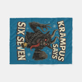 Funny Krampus Says Six Seven 6 7 Meme Christmas Ho Fleecedecke (Vorderseite (Horizontal))
