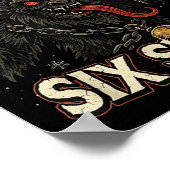 Funny Krampus Says Six Seven 6 7 Meme Christmas Ho Poster (Ecke)