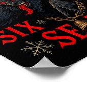 Funny Krampus Says Six Seven 6 7 Meme Christmas Xm Poster (Ecke)