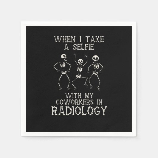 Funny Krass Tech Gaben Selfie in Radiology Radio T Serviette (Vorderseite)