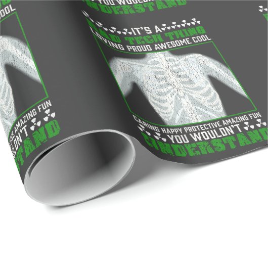 Funny Krass Tech Joke Röntgen Radiologic Spaß Geschenkpapier (Rolleneckpunkt)