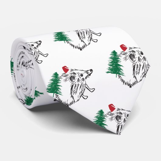 Funny Krawatte Santa Igel (Gerollt)