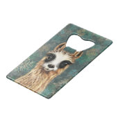 Funny Kreditkarte Flasche Opener Neugieriger Llama Geldbeutel Flaschenöffner (Vorderseite Schrägansicht)