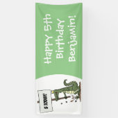 Funny Krocodil-Alarm mit Schild Cartoon (Vertikal)