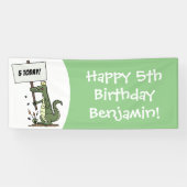 Funny Krocodil-Alarm mit Schild Cartoon (Horizontal)