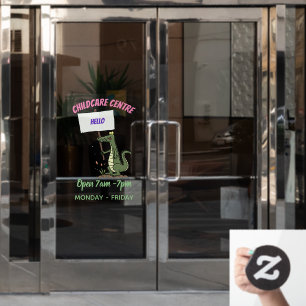 Funny Krocodil-Alarm mit Schild Cartoon