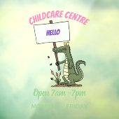 Funny Krocodil-Alarm mit Schild Cartoon (Blatt 3)