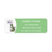 Funny Krocodil-Alarm mit Schild Cartoon (Vorne)