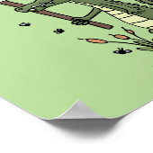 Funny Krocodil-Alarm mit Schild Cartoon (Ecke)