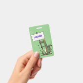 Funny Krocodil-Alarm mit Schild Cartoon Ausweis (Handheld)