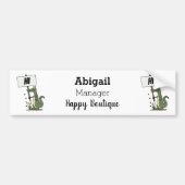 Funny Krocodil-Alarm mit Schild Cartoon Autoaufkleber (Vorne)