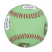 Funny Krocodil-Alarm mit Schild Cartoon Baseball (Vorderseite)