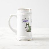 Funny Krocodil-Alarm mit Schild Cartoon Bierglas (Links)