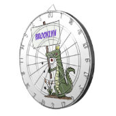 Funny Krocodil-Alarm mit Schild Cartoon Dartscheibe (Vorderseite rechts)