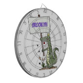 Funny Krocodil-Alarm mit Schild Cartoon Dartscheibe (Vorderseite Links)