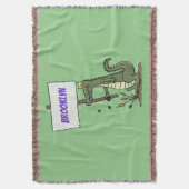 Funny Krocodil-Alarm mit Schild Cartoon Decke (Vorderseite Vertikal)