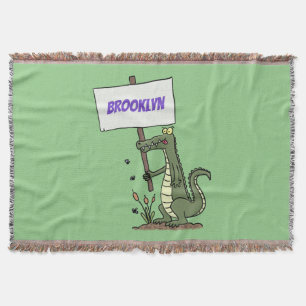 Funny Krocodil-Alarm mit Schild Cartoon Decke
