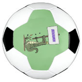Funny Krocodil-Alarm mit Schild Cartoon Fußball (Gedreht)