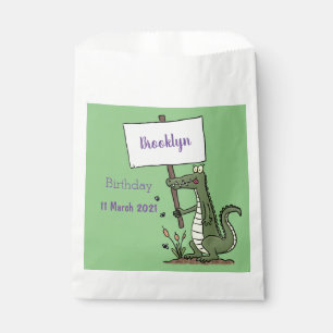 Funny Krocodil-Alarm mit Schild Cartoon Geschenktütchen