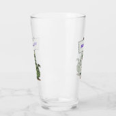 Funny Krocodil-Alarm mit Schild Cartoon Glas (Links)