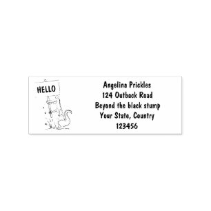Funny Krocodil-Alarm mit Schild Cartoon Gummistempel