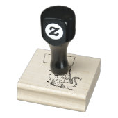 Funny Krocodil-Alarm mit Schild Cartoon Gummistempel (Stempel)