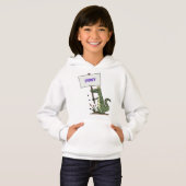Funny Krocodil-Alarm mit Schild Cartoon Hoodie (Vorne ganz)