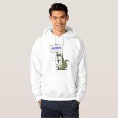 Funny Krocodil-Alarm mit Schild Cartoon Hoodie (Vorne ganz)