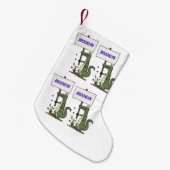 Funny Krocodil-Alarm mit Schild Cartoon Kleiner Weihnachtsstrumpf (Vorderansicht (hängend))