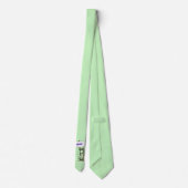 Funny Krocodil-Alarm mit Schild Cartoon Krawatte (Rückseite)