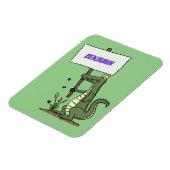 Funny Krocodil-Alarm mit Schild Cartoon Magnet (Linke Seite)