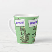 Funny Krocodil-Alarm mit Schild Cartoon Milchtasse (Linke Ecke)