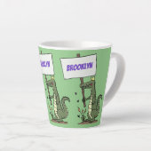 Funny Krocodil-Alarm mit Schild Cartoon Milchtasse (Rechte Ecke)