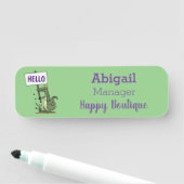 Funny Krocodil-Alarm mit Schild Cartoon Namensschild (Beispiel)