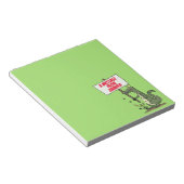 Funny Krocodil-Alarm mit Schild Cartoon Notizblock (angewinkelt)