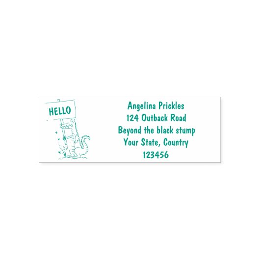 Funny Krocodil-Alarm mit Schild Cartoon Permastempel (Design)