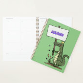 Funny Krocodil-Alarm mit Schild Cartoon Planer (Anzeige)