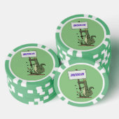 Funny Krocodil-Alarm mit Schild Cartoon Pokerchips (Stapel)
