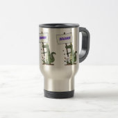 Funny Krocodil-Alarm mit Schild Cartoon Reisebecher (VorderseiteRechts)