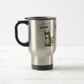 Funny Krocodil-Alarm mit Schild Cartoon Reisebecher (Links)