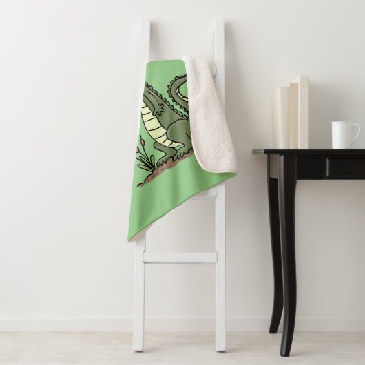 Funny Krocodil-Alarm mit Schild Cartoon Sherpadecke (Beispiel)