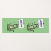 Funny Krocodil-Alarm mit Schild Cartoon Yogamatte (Rückseite (Horizontal))