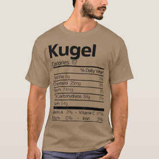 Funny Kugel Nutrition Fakt Weihnachten Hanukkah Na T-Shirt