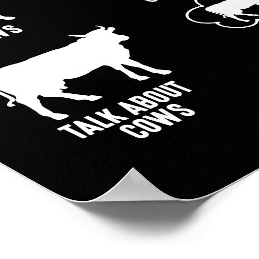 Funny Kuh 6 Dinge, die ich in meiner Freizeit Kühe Poster (Ecke)